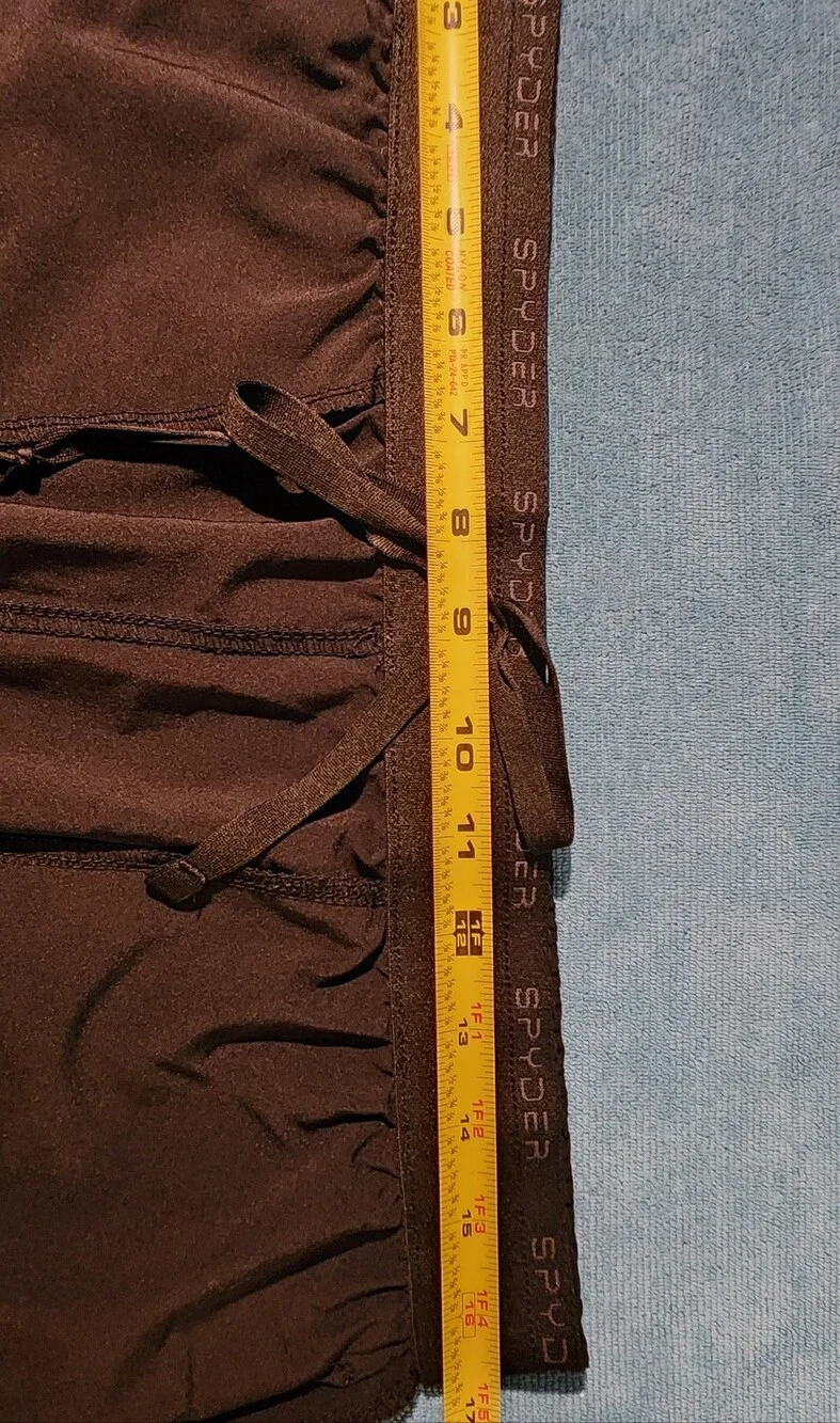 Spyder Men's Dark Brown Athletic Shorts with Zip Pockets